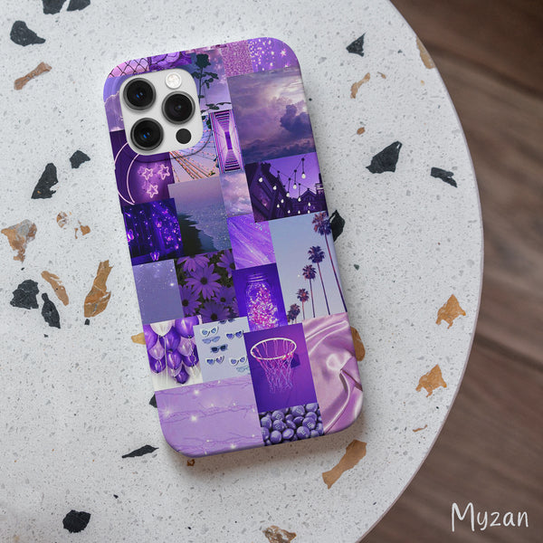 AC097 - Twilight Purple Collage - Aesthetic Mobile Case - Myzan