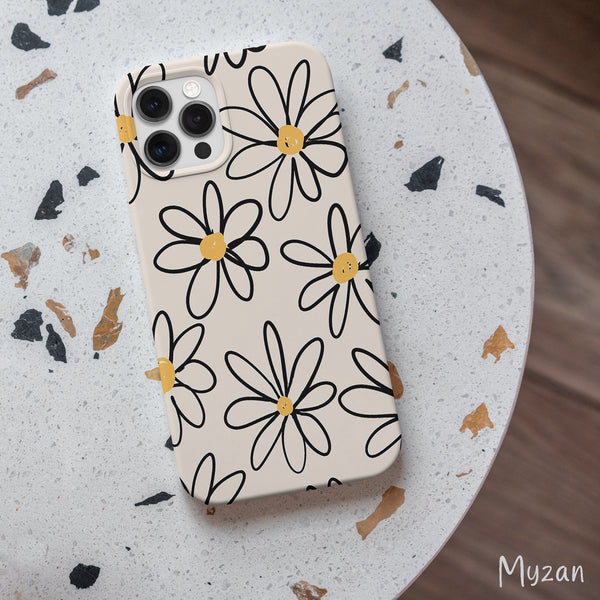 AC104 - Cute Preppy Floral - Aesthetic Mobile Case - Myzan