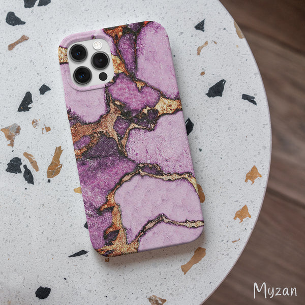 AC107 - Pastel Lavende - Marble Mobile Case - Myzan