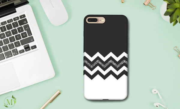 RC012 - Black & White Pattern Mobile Case - Myzan