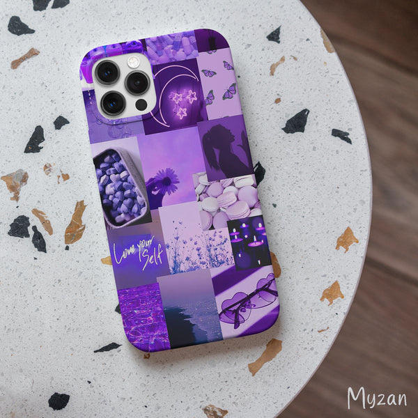 AC113 - Purple Aesthetic Mobile Case - Myzan