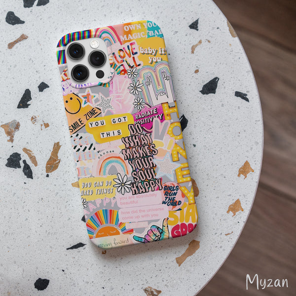 AC117 - Beautiful Collage Aesthetic Mobile Case - Myzan