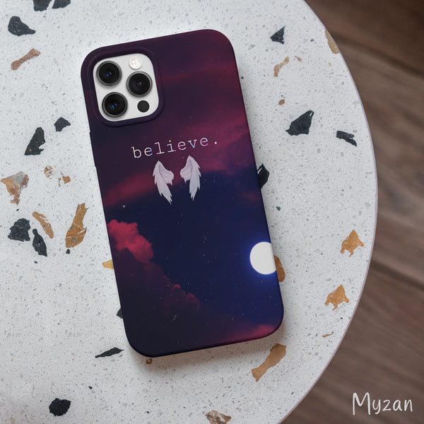 AC118 - Believe Cloudy Moon - Aesthetic Mobile Case - Myzan