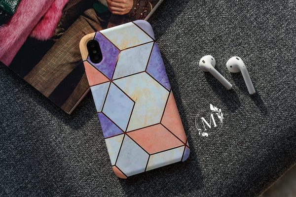 TM014 - Multi Geometric - Marble Mobile Case