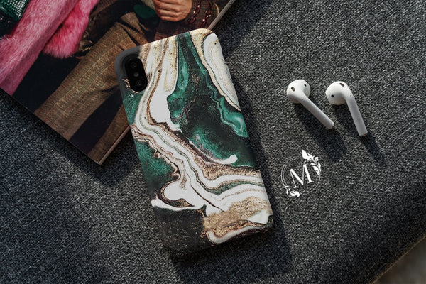 TM016 - Green Marble Mobile Case