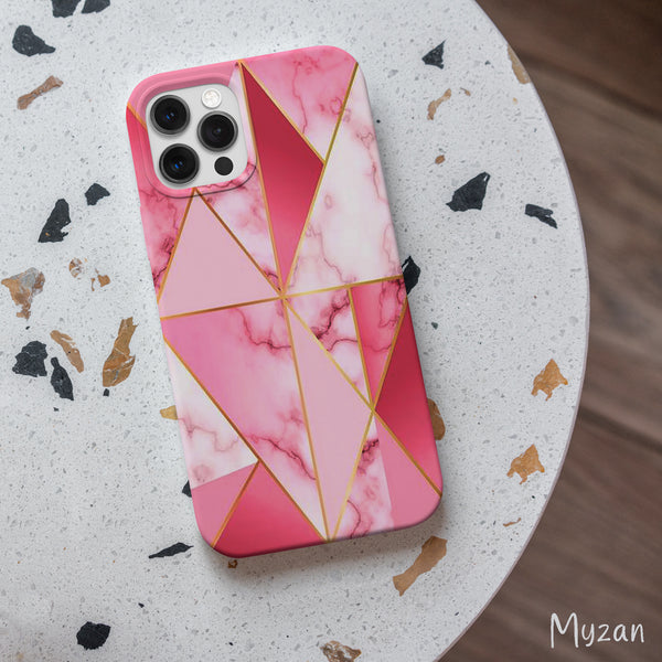 AC027 - Pink Marble Mobile Case - Myzan