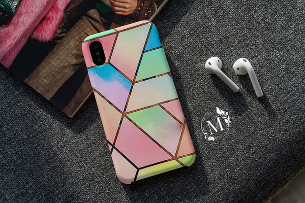 TM005 - Multicolor Geometric - Marble Mobile Case