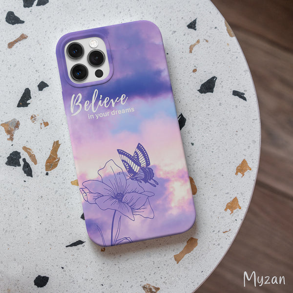 AC061 - Purple Butterfly Aesthetic Mobile Case - Myzan