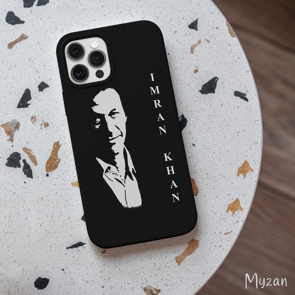 Ik006 - Black Imran Khan Portrait - Imran Khan Mobile Case