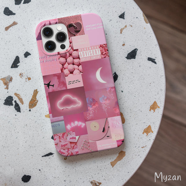 RC068 - Pink Aesthetic Collage Mobile Case