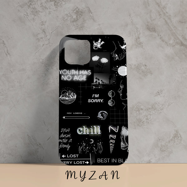 AC139 - Chill Black - Aesthetic Mobile Case