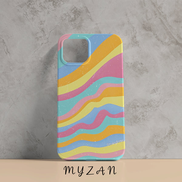 AC152 - Wavy Lines Rainbow Mobile Case