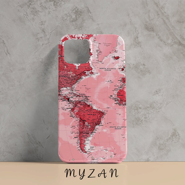 AC167 - World Map - Aesthetic Mobile Case