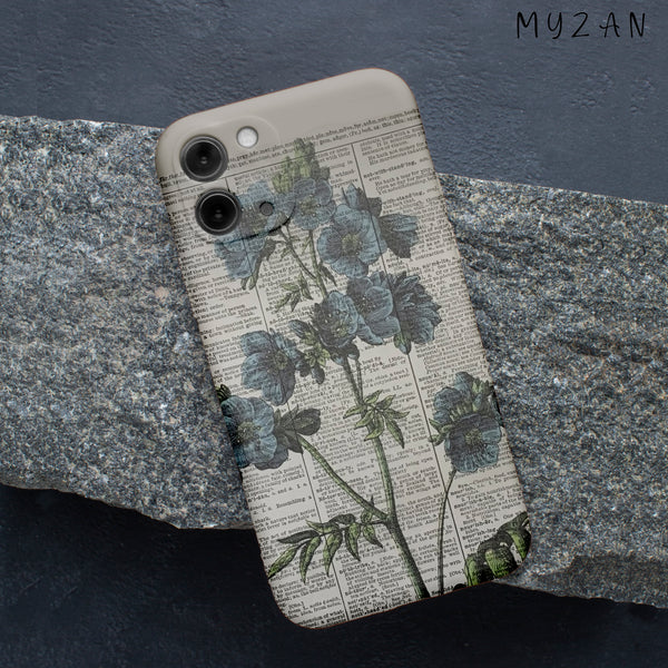 AC175 - Floral Newspaper Aesthetic Mobile Case