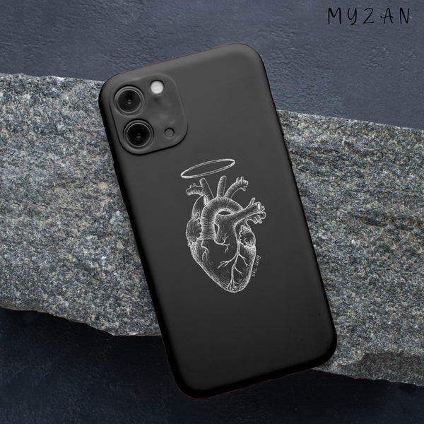 AC197 - Black Heart Aesthetic Mobile Case