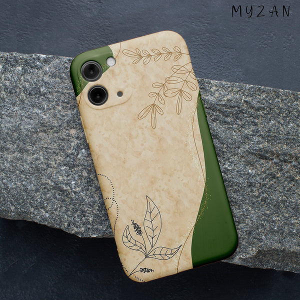 AC206 - Simple Aesthetic Leaves Mobile Case