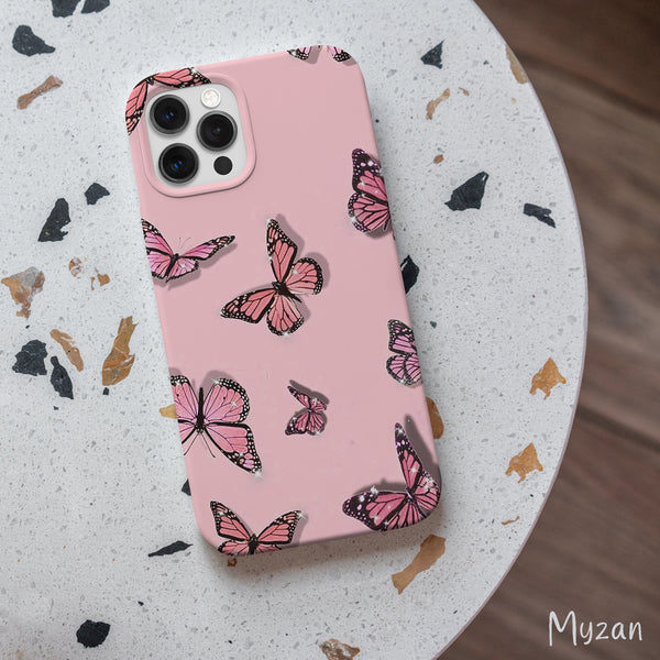 AC327 - Pink Butterfly - Aesthetic Mobile Case