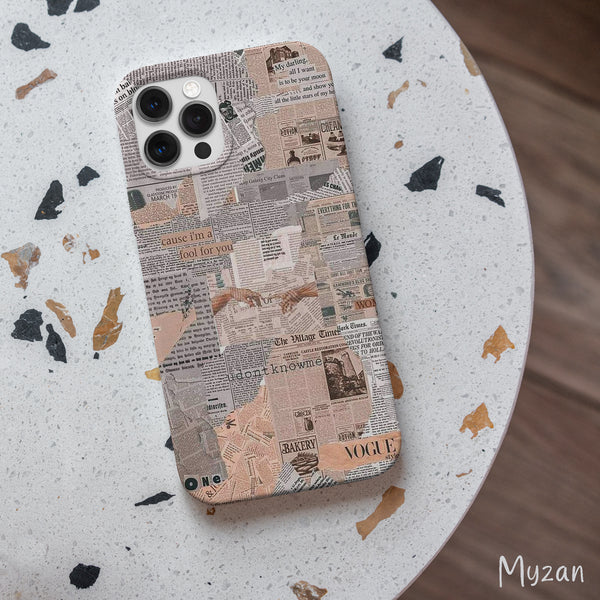 AC368 - Vintage Paper - Aesthetic Mobile Case