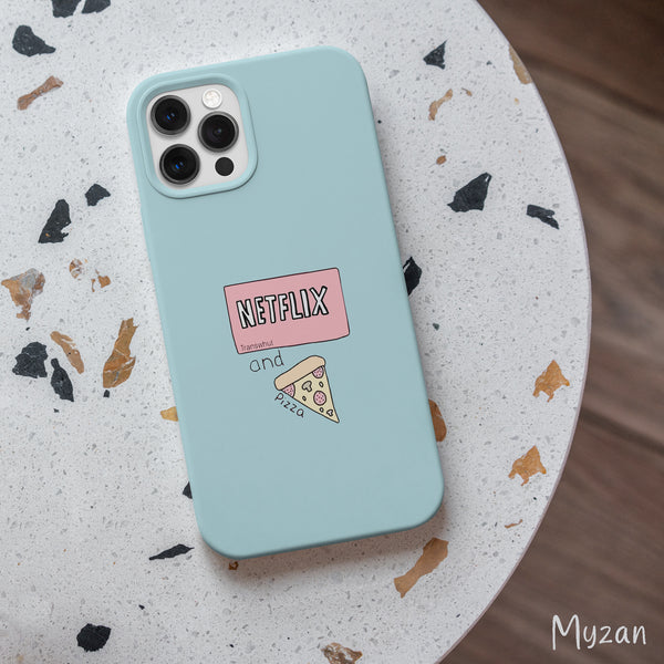 AC374 - Netflix & Pizza - Aesthetic Mobile Case