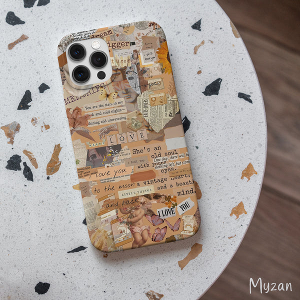 AC377 - Brown Vintage - Aesthetic Mobile Case