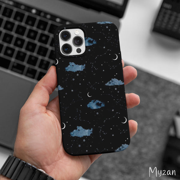 AC413 - Cloudy Night Sky - Aesthetic Mobile Case