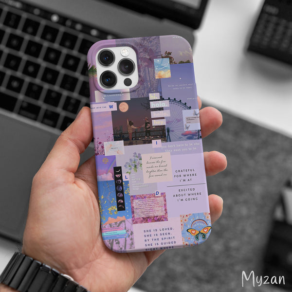 AC425 - Purple Minimalist - Aesthetic Mobile Case