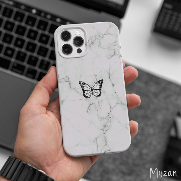 AC426 - Marble Butterfly - Aesthetic Mobile Case