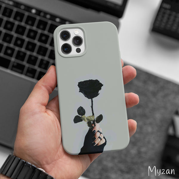 AC430 - Black Rose - Aesthetic Mobile Case