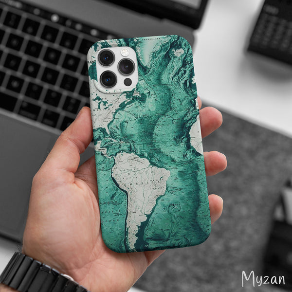 AC442 - World Map - Aesthetic Mobile Case