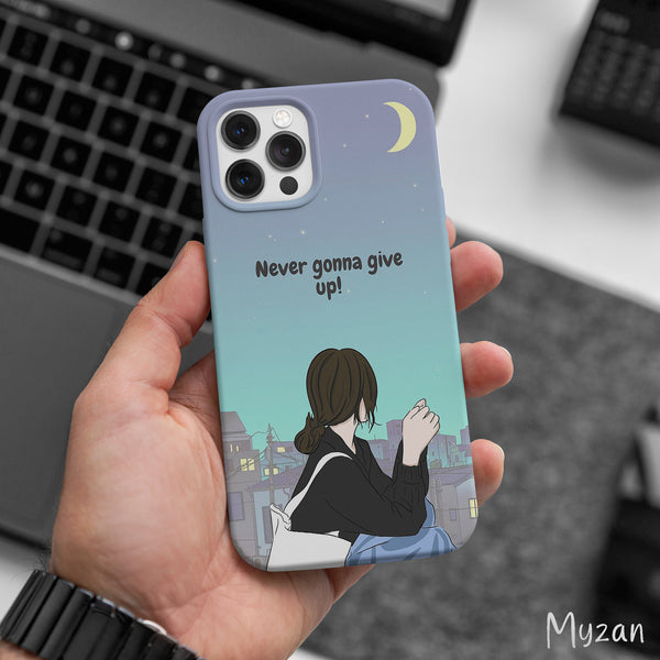 AC449 - Never Gonna Give Up - Aesthetic Girl Mobile Case