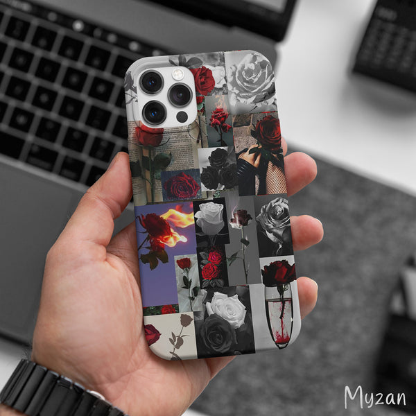 AC459 - Red Roses Collage - Aesthetic Mobile Case