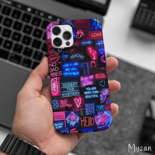 AC487 - Neon Collage - Aesthetic Mobile Case