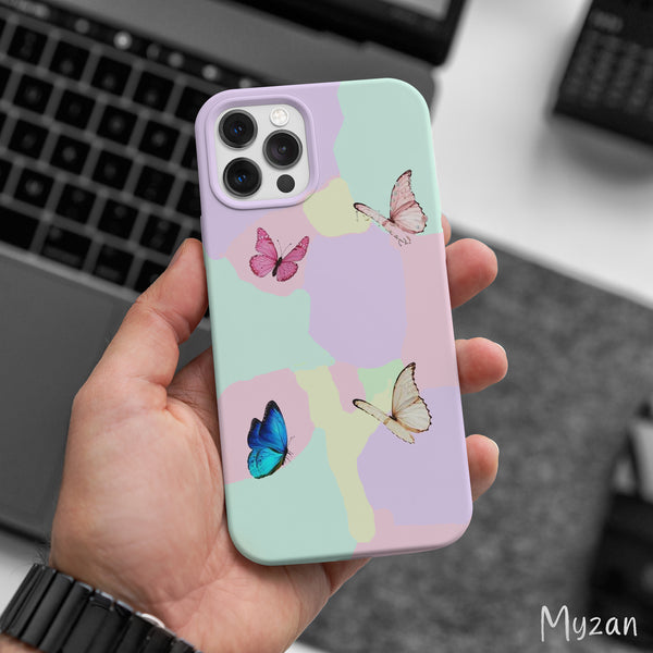 AC509 - Pastel Butterfly - Aesthetic Mobile Case