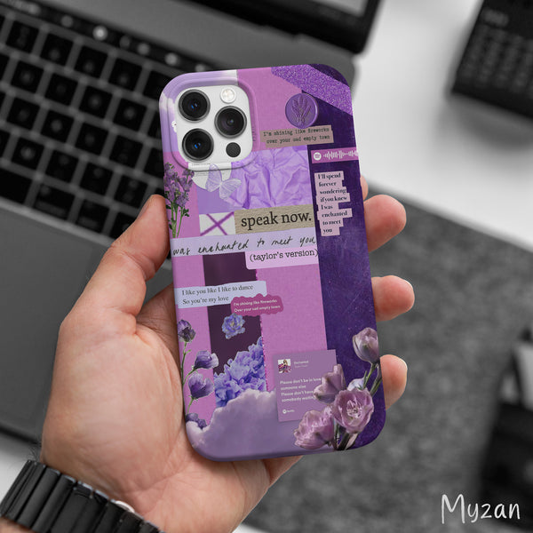 AC510 - Purple Girly Collage - Aesthetic Mobile Case