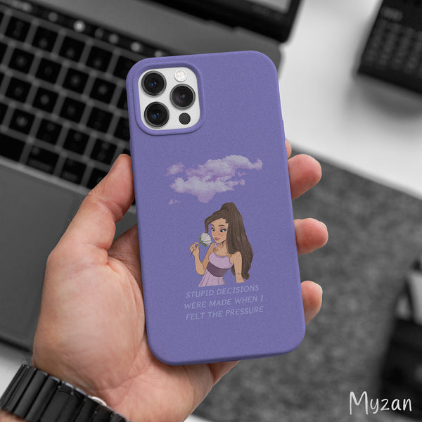 AC494 - Girl Holding Flower - Aesthetic Mobile Case