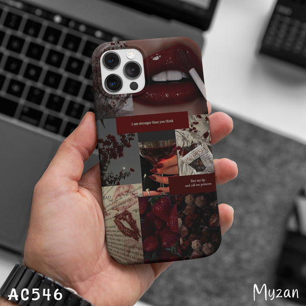 AC546 - Red Girly Collage - Aesthetic Mobile Case