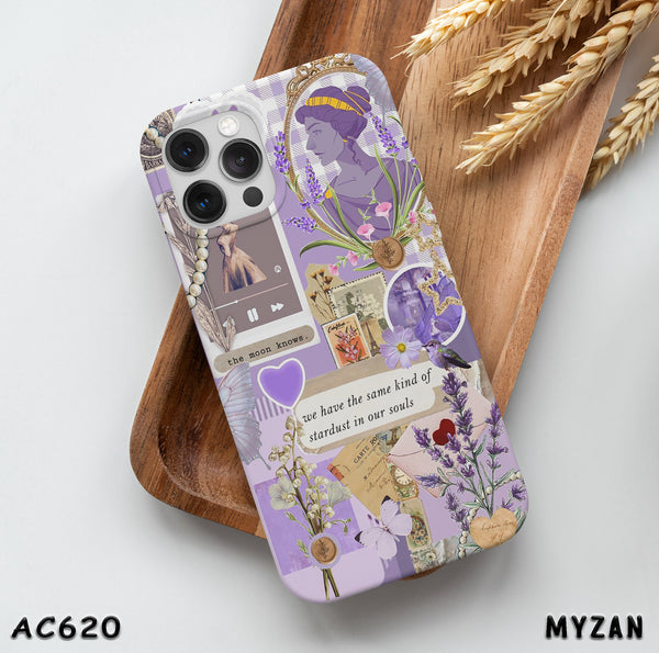 AC620 - Purple Vintage Collage - Aesthetic Mobile Case