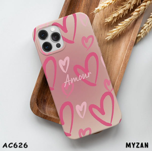 AC626 - Pink Heart - Aesthetic Mobile Case