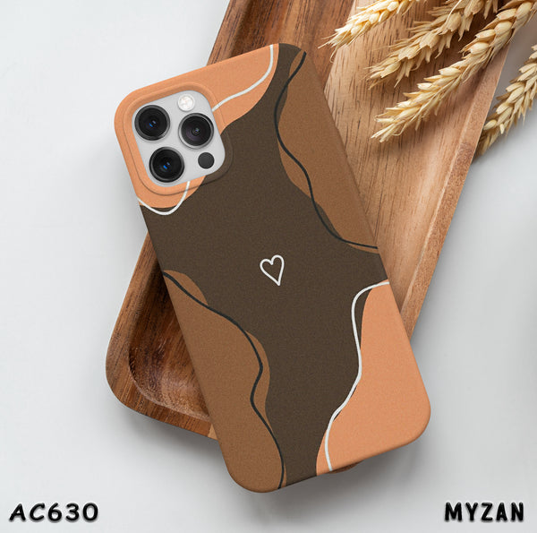 AC630 - Brown Heart - Aesthetic Mobile Case