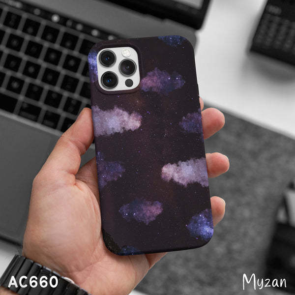 AC660 - Cosmic Starry Night Clouds - Aesthetic Galaxy Phone Case