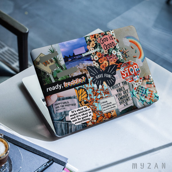 LS004 - Vintage Collage - Aesthetic Laptop Skin