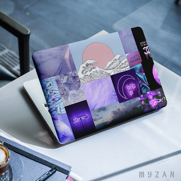 LS024 - Purple Collage - Aesthetic Laptop Skin
