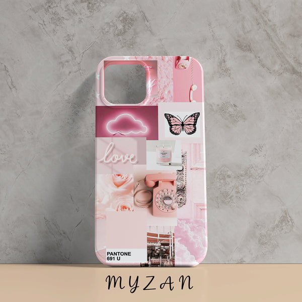 RC191 - Pink Butterfly - Aesthetic Mobile Case