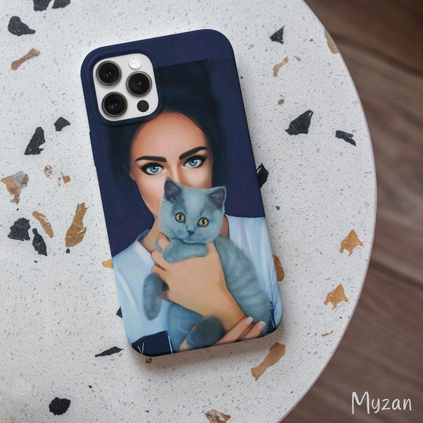 RC103 - Cute Kitten Girl Mobile Case