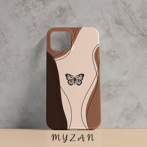 RC148 - Brown Butterfly Mobile Case