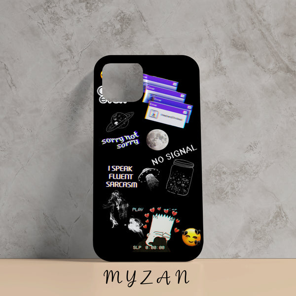 RC189 - Aesthetic Black Mobile Case