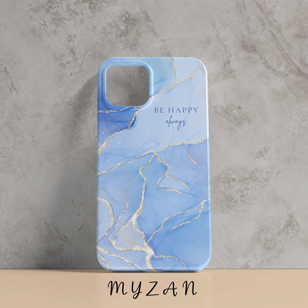 RC191 - Be Happy - Marble Mobile Case