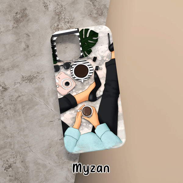 RC263  - Coffee Lover - Aesthetic Girl Mobile Case