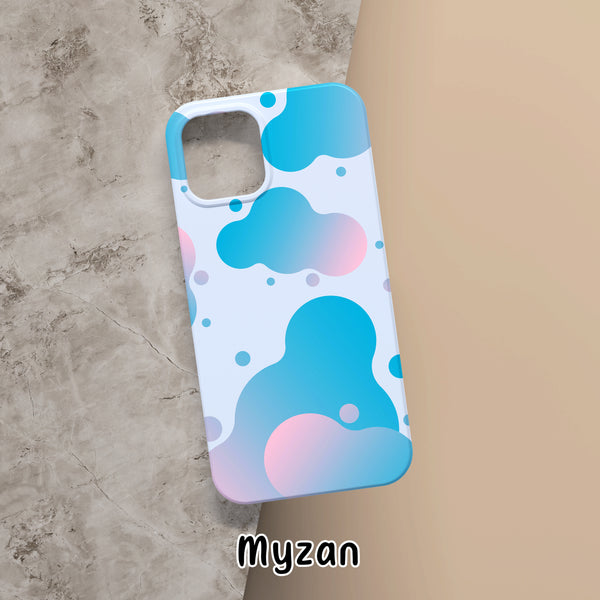 RC283 - Blue and Pink Gradient Spotted Mobile Case