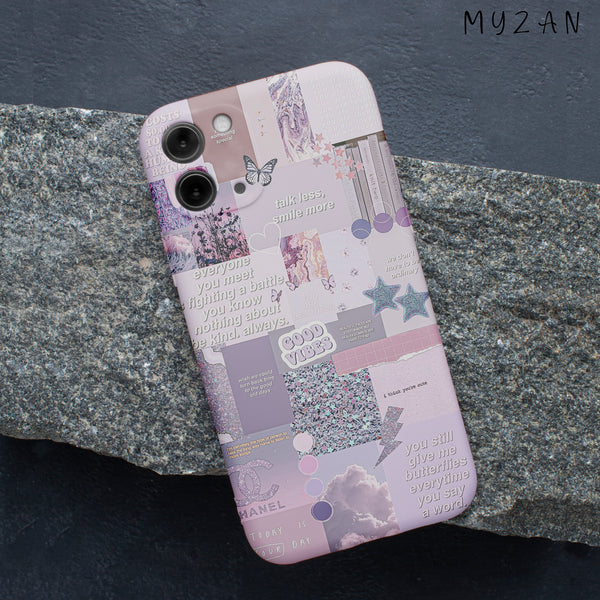 RC321 - Purple Aesthetic Sticker Mobile Case